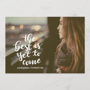 Invitation Le meilleur est de venir encore photo manuscrite