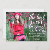 Invitation Le meilleur est encore à venir superposer la licen (Devant)