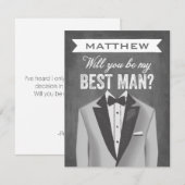 Invitation Le meilleur homme de tableau | Groomsman (Devant / Derrière)