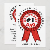 Invitation Le meilleur papa du monde (Devant / Derrière)