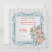 Invitation Le mémorial ajoutent vos rayures de fleurs (Dos)