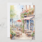 Invitation Le Menu du Jour | Fête des mariées Pink Café (Dos)