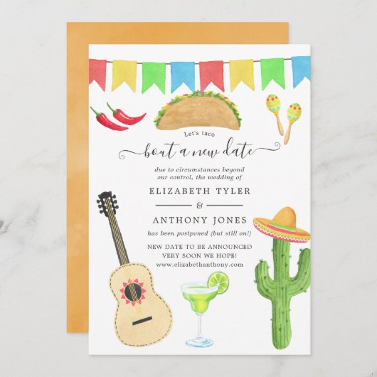 Invitation Le mexicain Fiesta Taco à propos d'un nouveau Mari (Devant / Derrière)