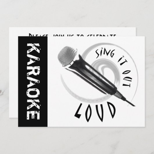 Invitation Le Microphone Karaoke chante ça en boucle (Devant / Derrière)