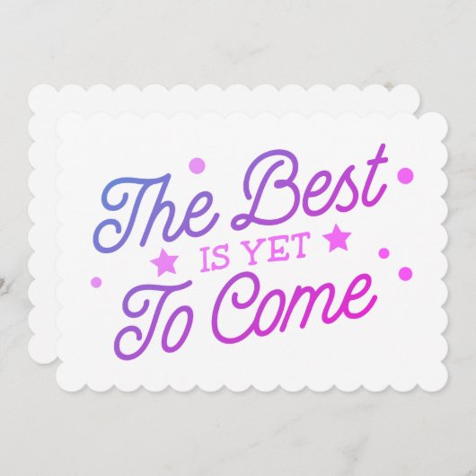 Invitation Le Mieux Est Encore À Venir Rose (Devant / Derrière)