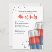 Invitation Le mignon Quart Juillet Popsicles Custom Party (Devant)