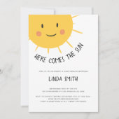 Invitation Le mignon, voilà le Baby shower du soleil (Devant)