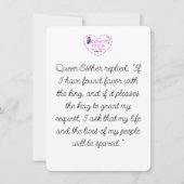 Invitation Le miracle d'Esther stationnaire avec des envelopp (Devant)