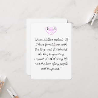 Invitation Le miracle d'Esther stationnaire avec des envelopp