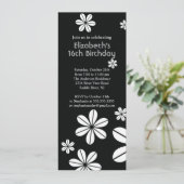 Invitation Le mod fleurit l'invitation d'anniversaire de (Debout devant)