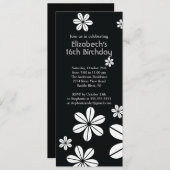 Invitation Le mod fleurit l'invitation d'anniversaire de (Devant / Derrière)