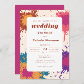 Invitation Le mode Grafitti frais du Mariage rétrograde est a (Devant / Derrière)