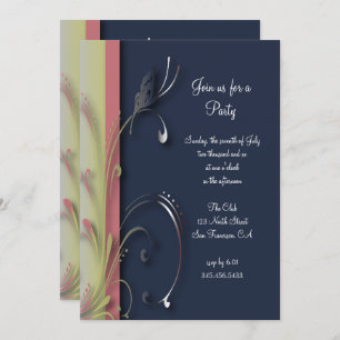 Invitation Le Modèle de la fête des papillons de la nature   