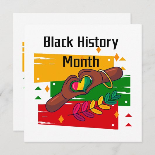 Invitation Le Mois de l'histoire des Noirs célèbre la montée (Devant / Derrière)