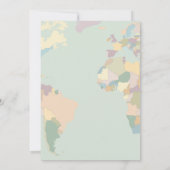 Invitation Le monde attend l'invitation Baby shower, garçon (Dos)