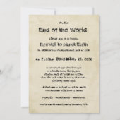 Invitation Le monde de l'apocalypse met fin à la prophétie ma (Dos)