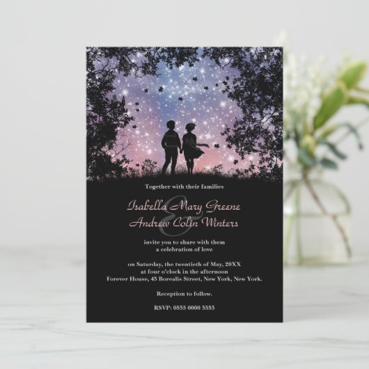 Invitation Le monde est à nous - Version Borealis - Mariage (Debout devant)