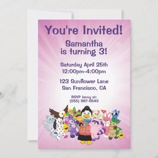 Invitation Le monde magique de Webkinz (Devant)