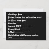 Invitation Le monogramme D un d'une vue de sorte note svp (Dos)