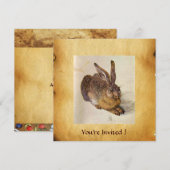 Invitation LE MONogramme DU RABBIT ( Jeune Lièvre ) (Devant / Derrière)