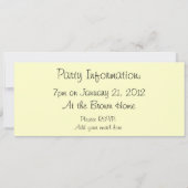 Invitation Le monsieur (Dos)