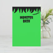 Invitation Le monstre de Frankenstein coud des cicatrices et (Debout devant)
