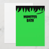Invitation Le monstre de Frankenstein coud des cicatrices et (Devant / Derrière)