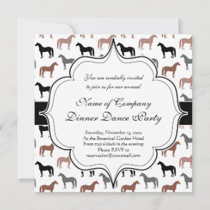 Invitation Le Motif de Horse Lover