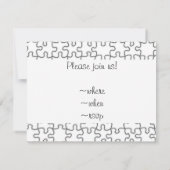 Invitation Le Motif de pièce de casse-tête manquant (Dos)