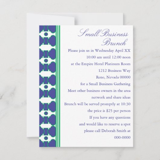 Invitation Le Motif de Shannon (Devant)