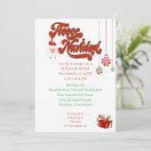 Invitation Le mouton et la fleur de Noël Navidad (Debout devant)