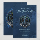 Invitation Le mystique arbre de vie celtique (Devant / Derrière)