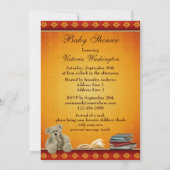 Invitation Le neutre mignon de nounours apportent un baby (Dos)