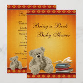 Invitation Le neutre mignon de nounours apportent un baby (Devant / Derrière)