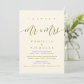 Invitation Le New Mr and Mrs, Mariage Elopement Dinner Party (Debout devant)
