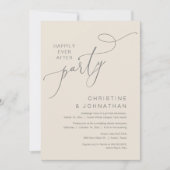 Invitation Le New Mr and Mrs, Mariage Elopement Dinner Party (Devant)