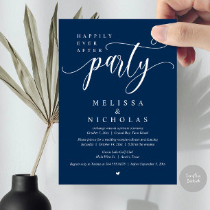 Invitation Le New Mr and Mrs, Mariage Elopement Dinner Party