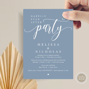 Invitation Le New Mr and Mrs, Mariage Elopement Dinner Party