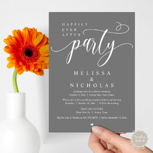 Invitation Le New Mr and Mrs, Mariage Elopement Dinner Party