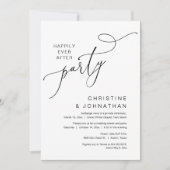 Invitation Le New Mr and Mrs, Mariage Elopement Dinner Party (Devant)