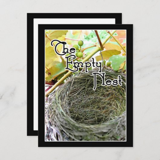 Invitation Le nid vide (Devant / Derrière)