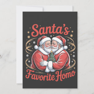 Invitation Le Noël gay et homo fierté LGBT préféré de Santa