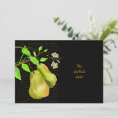 Invitation Le noir parfait de poire (Debout devant)