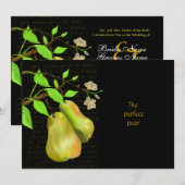 Invitation Le noir parfait de poire (Devant / Derrière)