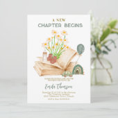 Invitation Le nouveau chapitre commence le Baby shower (Debout devant)