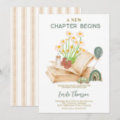 Invitation Le nouveau chapitre commence le Baby shower (Devant / Derrière)