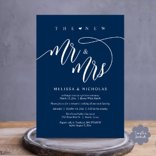 Invitation Le nouveau dîner de mariage moderne Mr et Mrs