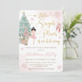 Invitation Le Nutcracker Winter Wonderland Girl Baby shower (Debout devant)