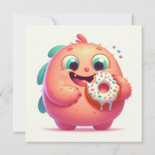 Invitation Le p’tit monstre mangeur de donut