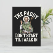 Invitation Le Paddy ne commence pas avant que je marche dans  (Debout devant)